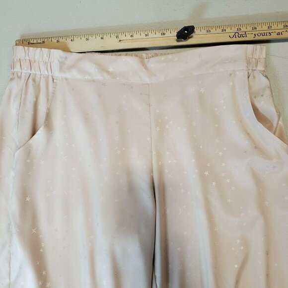 INC International Concepts Pink Star Print Satin Pajama Pants Size Large NWT - Picture 9 of 11